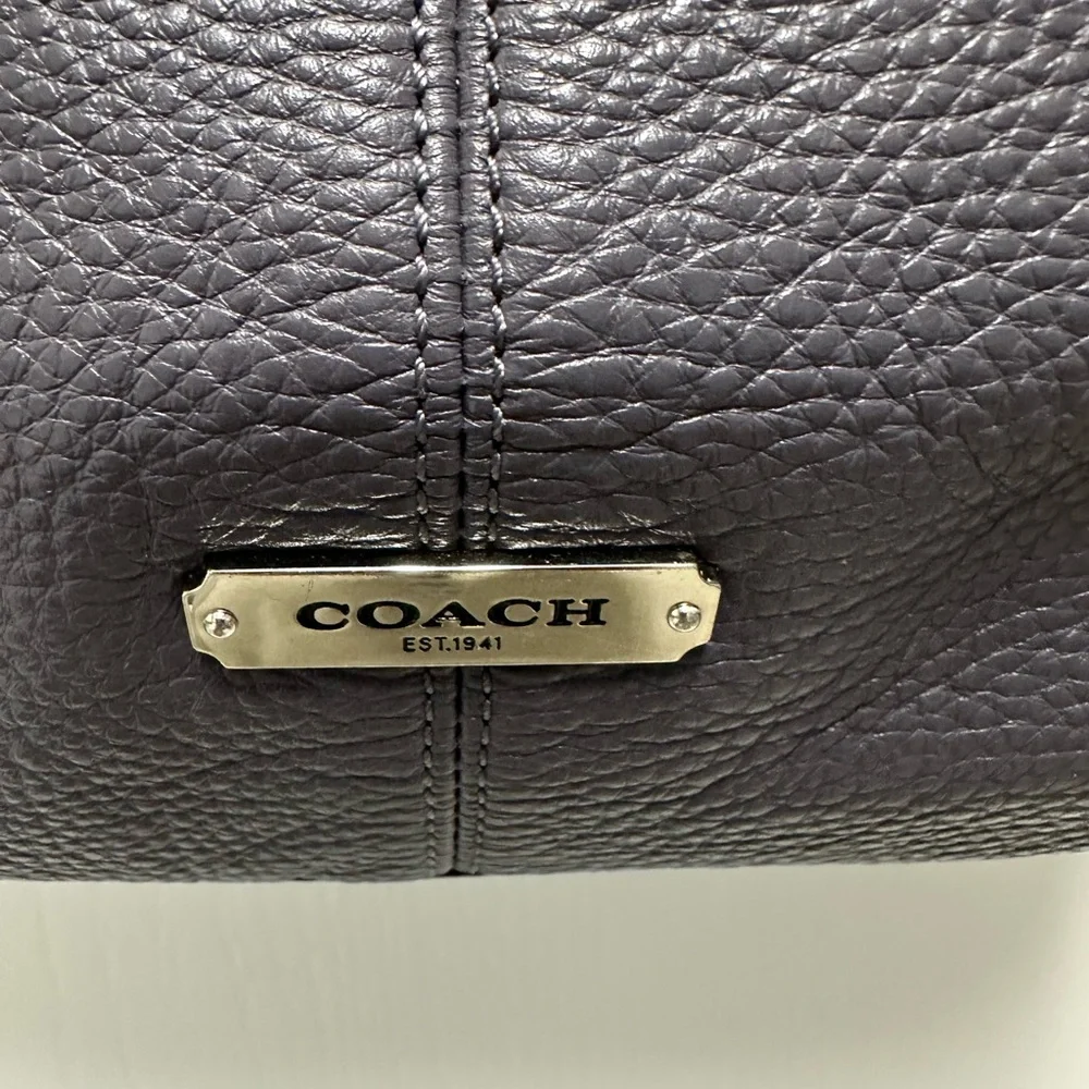 Coach Avery Leather Hobo Bag Gray - Picture 2 of 13